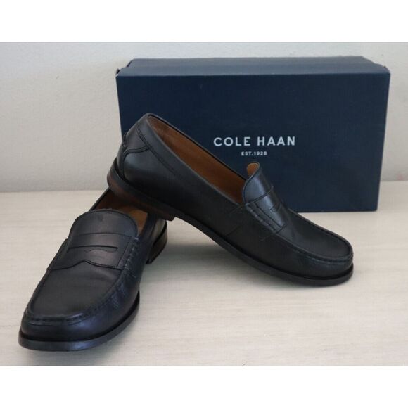 Cole Haan Men's Sz 10.5M Black Pinch Friday Contemporary Penny Loafers $170 - Picture 1 of 11